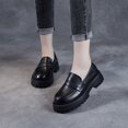 thumbnail image 5 of 2022 Primavera Nuevos Zapatos Individuales Para Mujer Niña Japonesa Pisos De Trabajo Zapatos Mocasines De Plataforma De Alta Calidad De Cuero De Vaca Genuino, 5 of 5