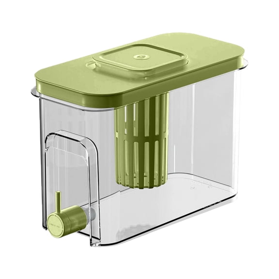 4L Refrigerator Cold Water Pitcher with Strainer Filter, Large Capacity Plastic Beverage Dispenser for Home, Jug for Fruit Tea, Lemonade, and Iced Drinks, BPA-Free