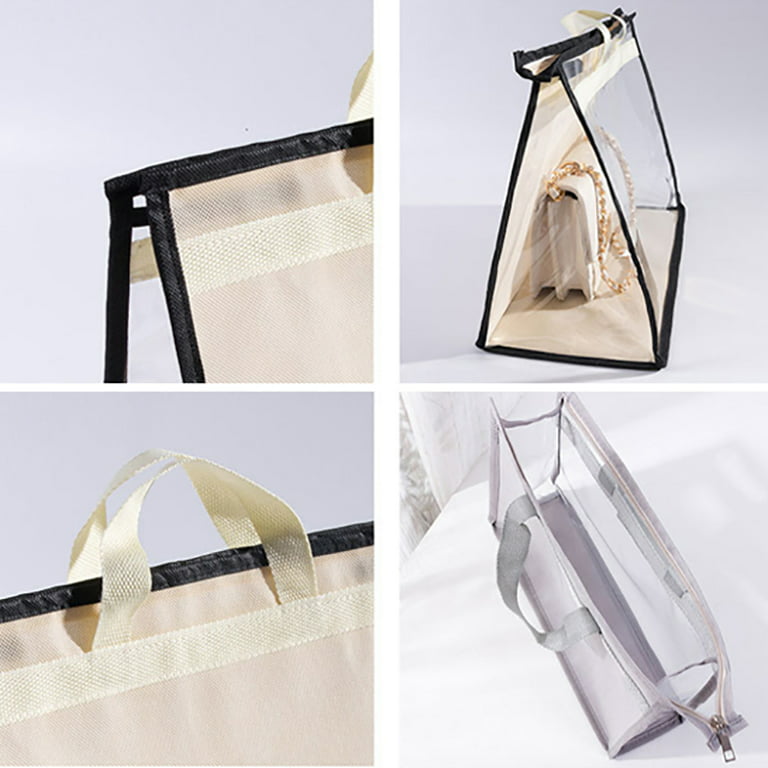 Clear PVC Handbag Dust-Free Cover Moistureproof Purse Storage Bag Organizer  with