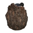 thumbnail image 3 of Hi-Line Gift Ltd. Lone Cub Haven: Intriguing Black Polyresin Bear in Stump Figurine, 3 of 6