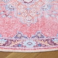 thumbnail image 3 of SAFAVIEH Arizona Rita Oriental Machine Washable Area Rug, Pink/Beige, 6' x 6' Round, 3 of 10