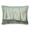 thumbnail image 2 of Creative Products Green Painterly Sailboats 14x20 Indoor / Outdoor Pillow, 2 of 3