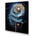 thumbnail image 2 of Designart "Nebula of White and Blue Planet" Astronomy & Space Canvas Wall Art - Global Blue Planets Entryway Wall Art, 2 of 6