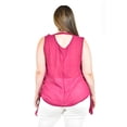 thumbnail image 3 of Blusa sin manga estilo chaleco Roman Fashion / Tallas Extras, 4053 (Magenta) fucsia oscuro 42, 3 of 5