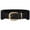 Black, variant on Women Wide Elastic Waist Belt for Dresses Fashion Cinch Belts Stretchy Waistband with Gold Buckle