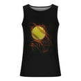 thumbnail image 3 of Alkepwun Baseball Shirt Tank Men Plus Size Tops Burning Baseball Graphic Tee Shirts Summer Casual Loose Sleeveless Shirt, 3 of 3