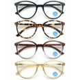 thumbnail image 5 of MODFANS Round 1.00 Reading Glasses for Women Ladies Blue Light Blocking Circle Readers Blue Ray Circular Cheaters Glasses 4 Pack, 5 of 5