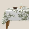 thumbnail image 4 of Sage Green Floral Tablecloth 54 x 54 Inch Square Chinoiserie Flowers Decorative Table Cloth Rustic Fabric Farmhouse Washable Table Cover for Picnic Party Holiday Home Indoor Outdoor, 4 of 6