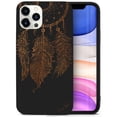 thumbnail image 1 of Case Yard Wooden Case for iPhone-12-Pro-Max Soft TPU Silicone cover Slim Fit Shockproof Wood Protective Phone Cover for Girls Boys Men and Women Supports Wireless Charging Dream Catcher Design, 1 of 7