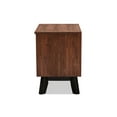 thumbnail image 5 of Baxton Studio Calla Modern and Contemporary Brown and Black Oak Finished 2-Drawer Wood Nightstand, 5 of 9