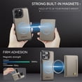 thumbnail image 3 of AutSpace Funda para Apple iPhone 13 Pro, Bloqueo RFID, Cuero PU, Compatible con MagSafe, Billetera Desmontable 2 en 1 con Tarjetero, Soporte, Cubierta Protectora Magnética, Gris, para iPhone 13 Pro, 3 of 8