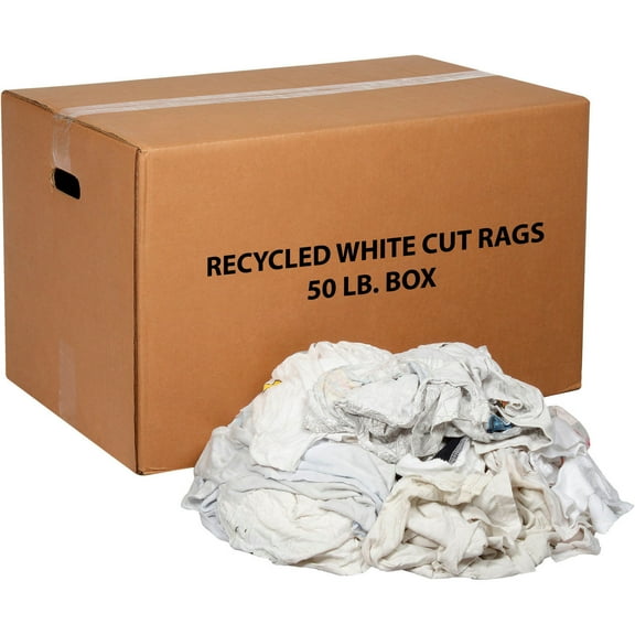 Monarch Brands 670223 50 lbs Global Industrial Recycled White Cut Rags
