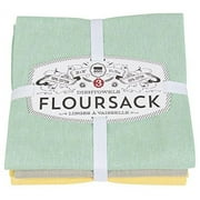 Now Designs Floursack Kitchen Dish Towels, 3 CT, Jade/Moonstruck/Zest, 3 Count