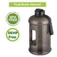 thumbnail image 3 of Large plastic water bottle for fitness camping, cycling, gym. Black, 3 of 3