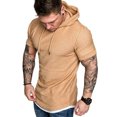 thumbnail image 4 of 2020 nueva moda para hombre, camiseta ajustada de verano de manga corta, camiseta informal, Tops, ropa con capucha, camiseta musculosa, 4 of 5