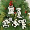 thumbnail image 6 of Paper White Snowflake Garland Hanging Paper Craft Supplies Christmas Tree Ornament New Year Snowflakes Wall Sticker Decorations, 6 of 7