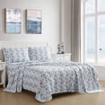 thumbnail image 2 of Beatrice Home Fashions Coastal Print Microfiber 4PC Sheet Set Queen Briella, 2 of 4