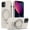 Antique White, variant on Magnetic Case for iPhone 11,Compatible with MagSafe Charging with Ring Stand Heavy-Duty Protection Liquid Silicone Phone Case,Red,For iPhone 11