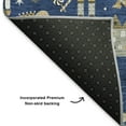 thumbnail image 5 of Addison Rugs Mayfield Premium Machine Washable Transitional Holiday Navy Rectangle Rug, 3' x 5', 5 of 7