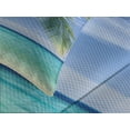thumbnail image 4 of Ambesonne Tropical Quilted Bedspread Set 3 Pcs, Paradise View Maldives, Queen Size, Green Aqua Blue, 4 of 5