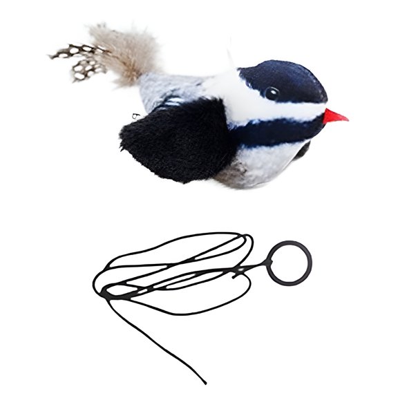BESTSKY Flapping Bird Cat Toy,Abs Engine Cat Bird Toy Flapping,Eco-Friendly Design Chirping Bird Cat Toy Flapping Wings,Black