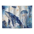 thumbnail image 5 of Orinice Whale Jellyfish Ocean Tapestry Wall Hanging Unique Style Graphic Tapestries for Home Wall Decor Art Living Room Bedroom 50x40inch, 5 of 6