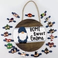 thumbnail image 3 of Bearachild Colgador de puerta con 10 accesorios de repuesto, cartel de pared colgante con estampado de bienvenida de la familia del país, patrones Kits de decoración para fiestas Bearachild HA063875-00, 3 of 6