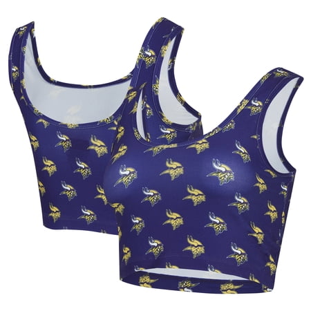 Women s Concepts Sport Purple Minnesota Vikings Record Allover Print Bralette