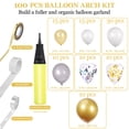 thumbnail image 5 of Partykindom Balloon Garland Kit Decorating Strip Set Include 1 Roll Balloon Tape Strips 1 Roll Balloon Glue 1pc Inflator 1 Roll Ribbon 100pcs Balloons for Birthday Wedding Party Decorations, 5 of 5