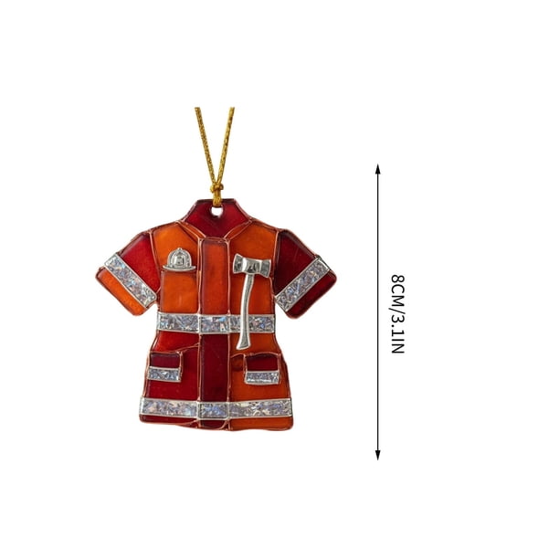 Árbol de Navidad Decoraciones Ropa de Trabajo Colgante de Acrílico