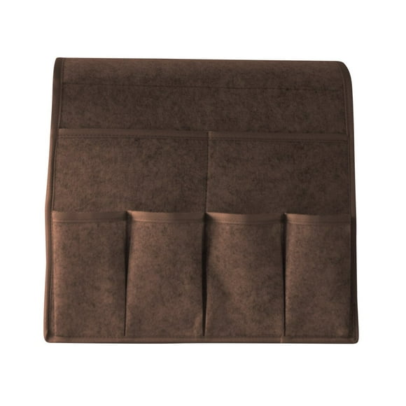Caddy de Fauteuil Organisateur d'Accoudoirs à 6 Poches Support de Télécommande pour Fauteuil Inclinable (Café)