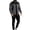 Dark Gray, variant on yuCgh Men's Color Block Knit Zippered Cardigan Sweater and Pants Set, Two-Piece Casual Outfit with Modern Design for Fall and Winter Wear,Black XL