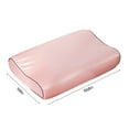 thumbnail image 3 of Funda de almohada con protector de cuello, de seda satinada, para piel y cabello, con cierre de cremallera, funda de almohada para cama (50 x 30 cm/19,68 x 11,8 pulgadas), suave,, 3 of 8
