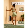 thumbnail image 6 of 2 Piece Women's Workout Set High Waisted Yoga Shorts Activewear Outfit Butt Lifting Sports Set Tummy Control Fitness Gym Pilates Training Clothes, 6 of 6