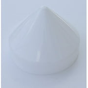 Plastic Piling Cone Marine Dock Boat Pylon Edge Post Head White Cover (White, 10.5"-inch)