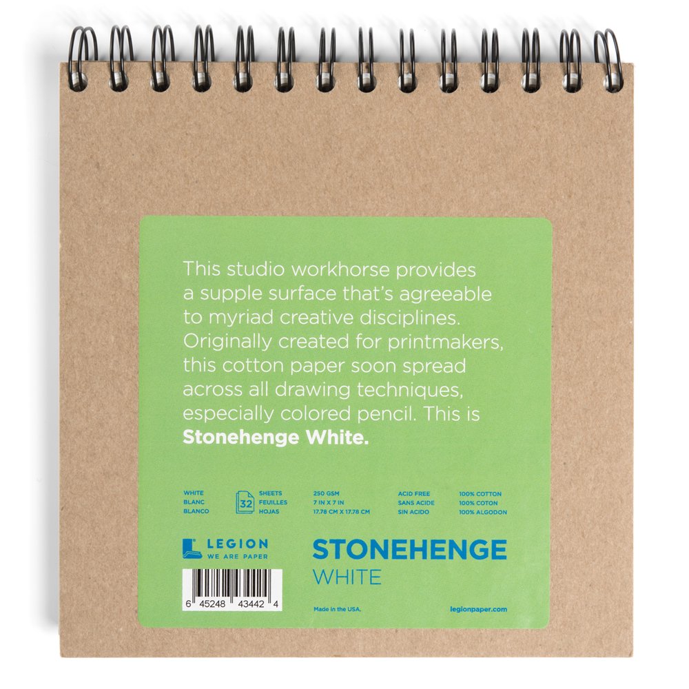 Legion Paper Stonehenge Wired Pad, 32 Sheets, 7in x 7in