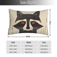 thumbnail image 2 of Balery Retro Raccoon Graphic Print Funda de Cojín Estampada, Regalos para Mujeres, Regalos de Amor para Ella, Regalos para Novia o Esposa, Funda de Almohada-20"x30", 2 of 6