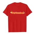 thumbnail image 4 of PMVFHDE Hauts pour Fille Tendance Été T-Shirts Graphiques pour Fille Hauts Tendance pour Fille T-Shirts & Blouses Tendance Manches Courtes Col Rond pour Enfants avec Imprimés Mensuels Rouge, 7-8 Ans, 4 of 4