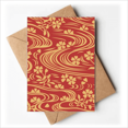 thumbnail image 1 of Curly Red Japanese Culture Flower Greeting Cards You are Invited Invitations, 1 of 3