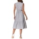 thumbnail image 3 of INSPIRE CHIC Vestido de Camisa Midi Sin Mangas con Botones y Pliegues de Rayas para Mujeres Verano Talla XS Negro, 3 of 5