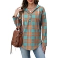 thumbnail image 3 of Womens Tops V Neck Button Sweatshirt for Women Pullover Long SLeeve Shirts Fall Outfits 2026 Loose Fit S-2XL, 3 of 9