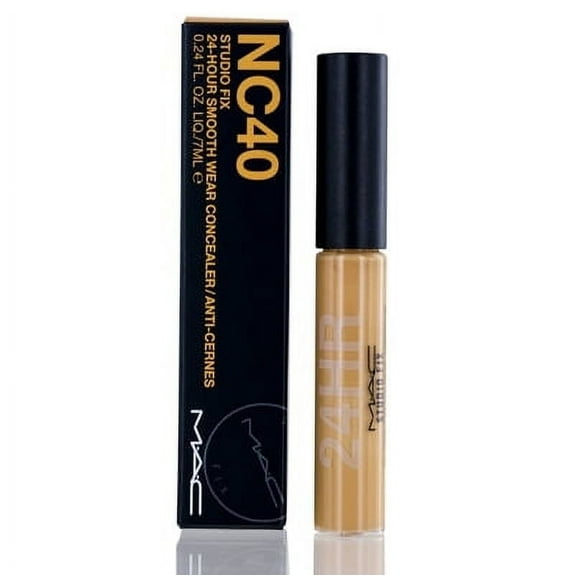 MAC COSMETICS STUDIO FIX 24 HOUR SMOOTH WEAR CONCEALER NC40 .03 OZ (7 ML) - MEDIUM BEIGE GOLDEN UNDERTONE MEDIUM SKIN