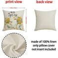 thumbnail image 2 of Decorative Throw Pillow Cover Plant Daisy - 18 x 18 Flower Bike Pillow Cushion Case - 4 Pack Linen Square Green Yellow Pillow Cushion Cover, Great for Couch, Patio, Chair, Yard, Living Room Decor, 2 of 6