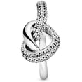 thumbnail image 3 of Anillo Pandora Corazones Anudados Brillantes Original 198086Cz | Talle 52 | Joyería De Lujo Para Mujer | Ideal Para Regalo Elegante | Compatible Con Charms Pandora, 3 of 5