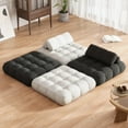 thumbnail image 3 of Erinnyees Foldable Futon Sofa Bed Single Size, Portable Sleeper Chair, Floor Mattress & Lounge Couch, Includes Pillow for Living Room, Bedroom, Apartmen,White, 3 of 7