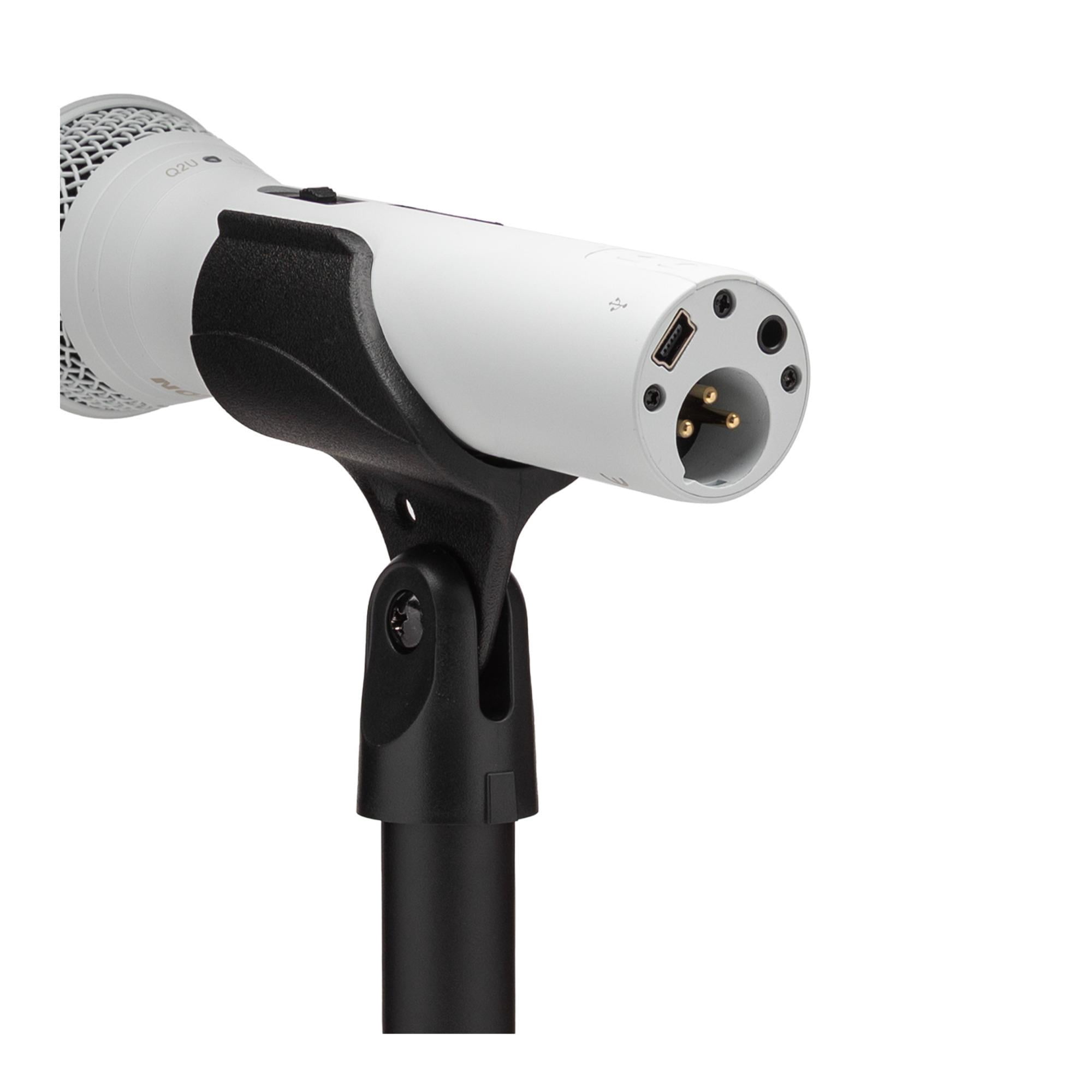 Samson Q2U Dynamic USB Microphone (White, 3-pack) Bundle with 3 x Shockmounts, 3 x Boom Arms and 3 x Pop Filters (12 items)