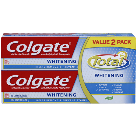 Colgate Total Whitening Gel Toothpaste Twin Pack - 12 ounce