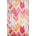 thumbnail image 2 of Safavieh Daytona Hypatia Geometric Polyester Machine Washable Area Rug, Fuchsia/Orange, 4' x 6', 2 of 9