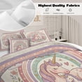 thumbnail image 4 of Sleepwish Kids Bedding Set 4 Pieces Super Soft Unicorn Queen Comforter Set for Girlsl, Pink, 4 of 8