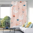 thumbnail image 5 of Coolnut Black Out Curtains for Bedroom Living Room 84 inches Length Swan Grommet Window Curtains Privacy Protect Room Darkening Single Panel Curtain, 5 of 7